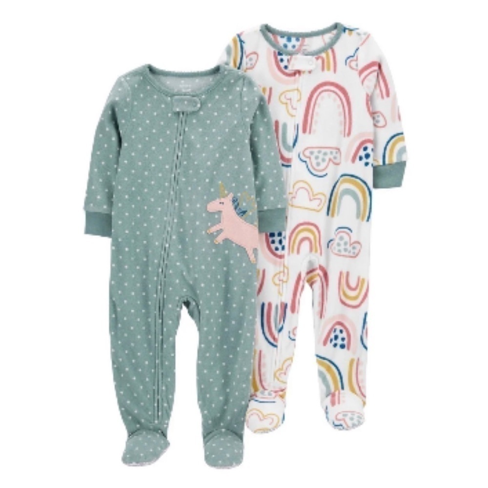CARTER’S 2-Pack - 1-Piece Fleece Footed Sleepwear - 4T
